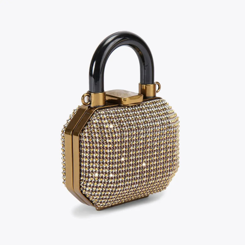 Kurt Geiger Micro Top Handle Clutch Bag - Beige