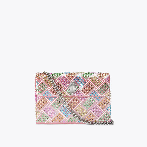 Kurt Geiger London Medium Kensington Bag With Crystal - Pink Combination