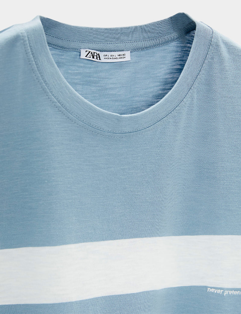 Zara T Shirt With Embroidered Band