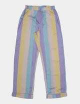 Boohoo Pastel Stripe Satin Trouser Set - Lilac
