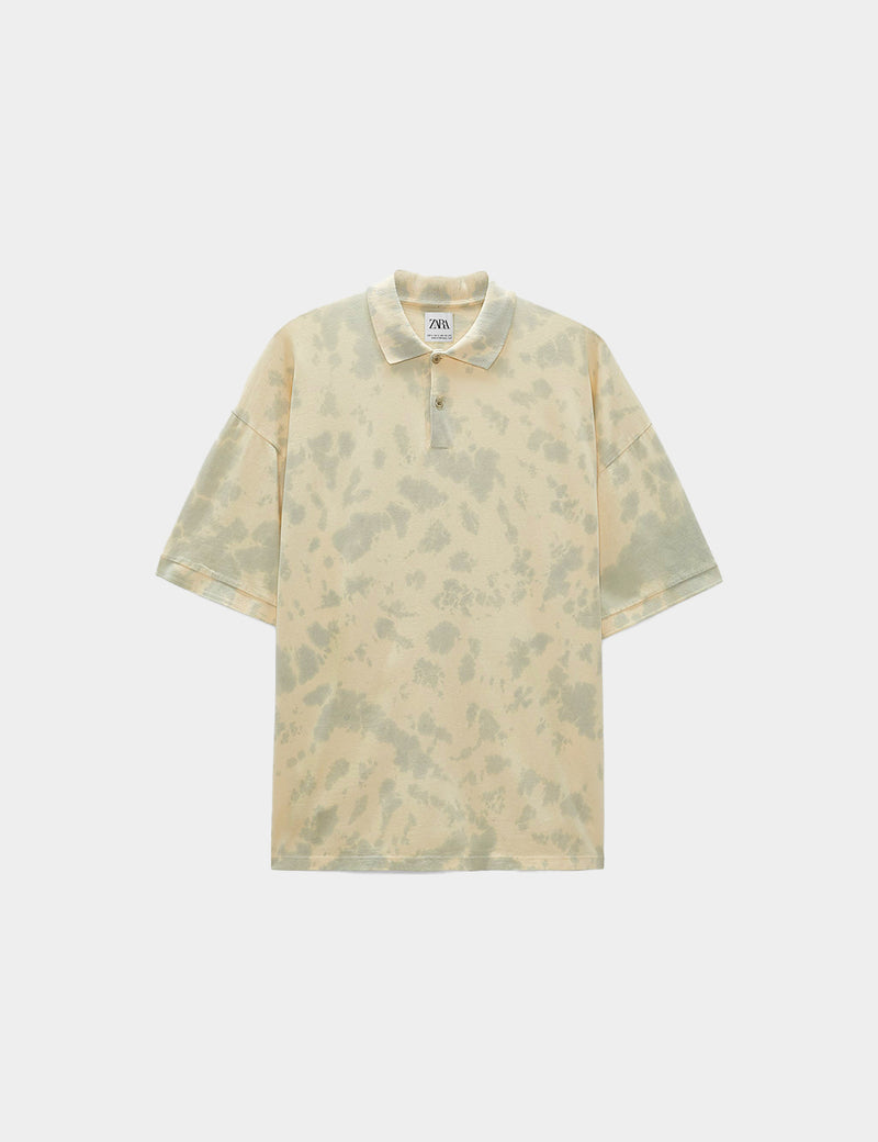 Zara Cloud Print Polo Shirt