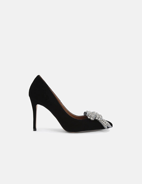 Kurt Geiger London Belgravia Bow Heel Sandal – Black Other