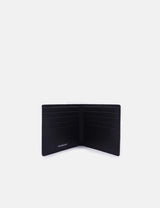 Burberry Embossed Logo Leather International Bifold Wallet - Black