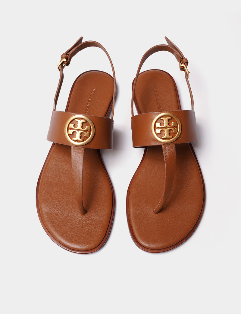 Tory Burch Benton 2 Flat Thong Sandal Calf Leather