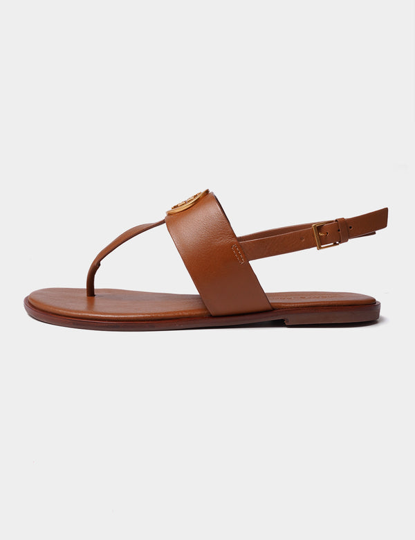 Tory Burch Benton 2 Flat Thong Sandal Calf Leather