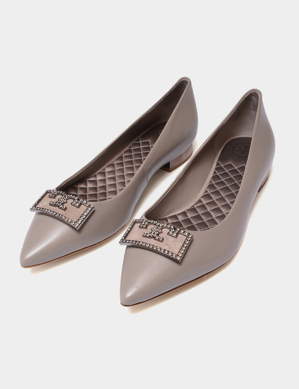 Tory Burch Gigi 20MM Embellished pointy Toe Flat Pump