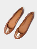 Tory Burch Chelsea Ballet Flat Tumbled Leather - Royal Tan
