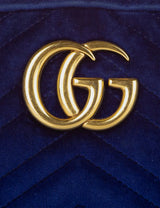 Gucci Marmont Velvet Shoulder Bag - Royal Blue