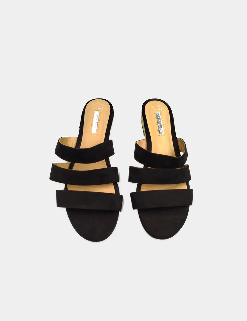 Primark Black Velvet Sandals