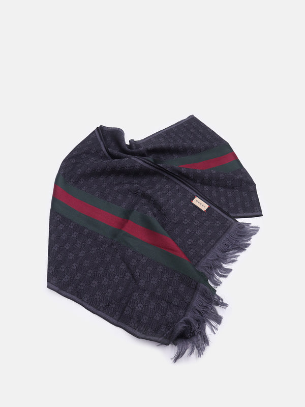Gucci Jacquard SC Verbiere Scarf - Dark Grey