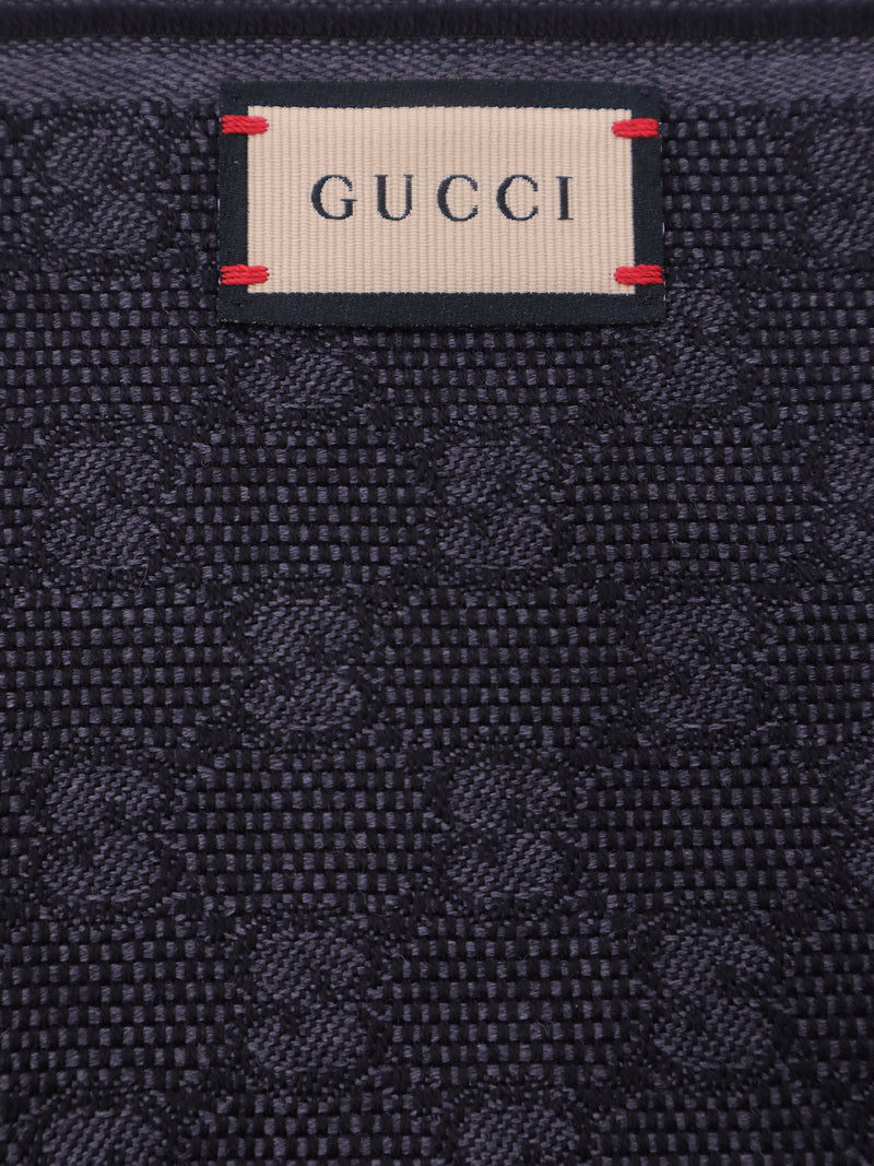Gucci Jacquard SC Verbiere Scarf - Dark Grey