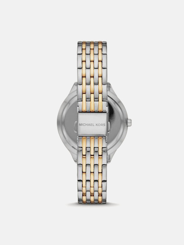 Michael Kors Women’s Quartz Stainless Steel Silver White 36mm Watch
