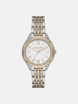 Michael Kors Women’s Quartz Stainless Steel Silver White 36mm Watch