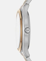Michael Kors Women’s Quartz Stainless Steel Silver White 36mm Watch