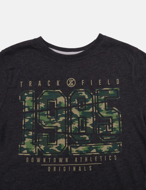 Primark Boy T-Shirt - Track &amp; Field 1985 - Gray