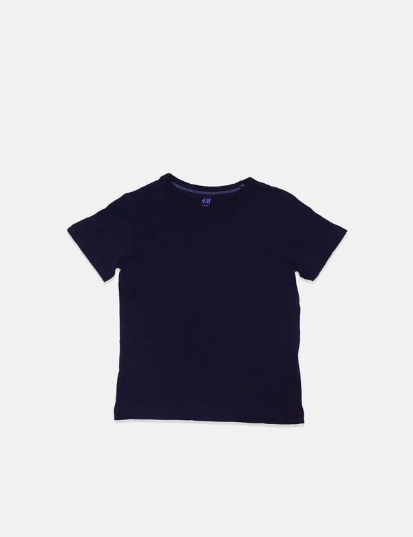 H&amp;M Boy T-Shirt - Basic Organic Cotton - Navy Blue
