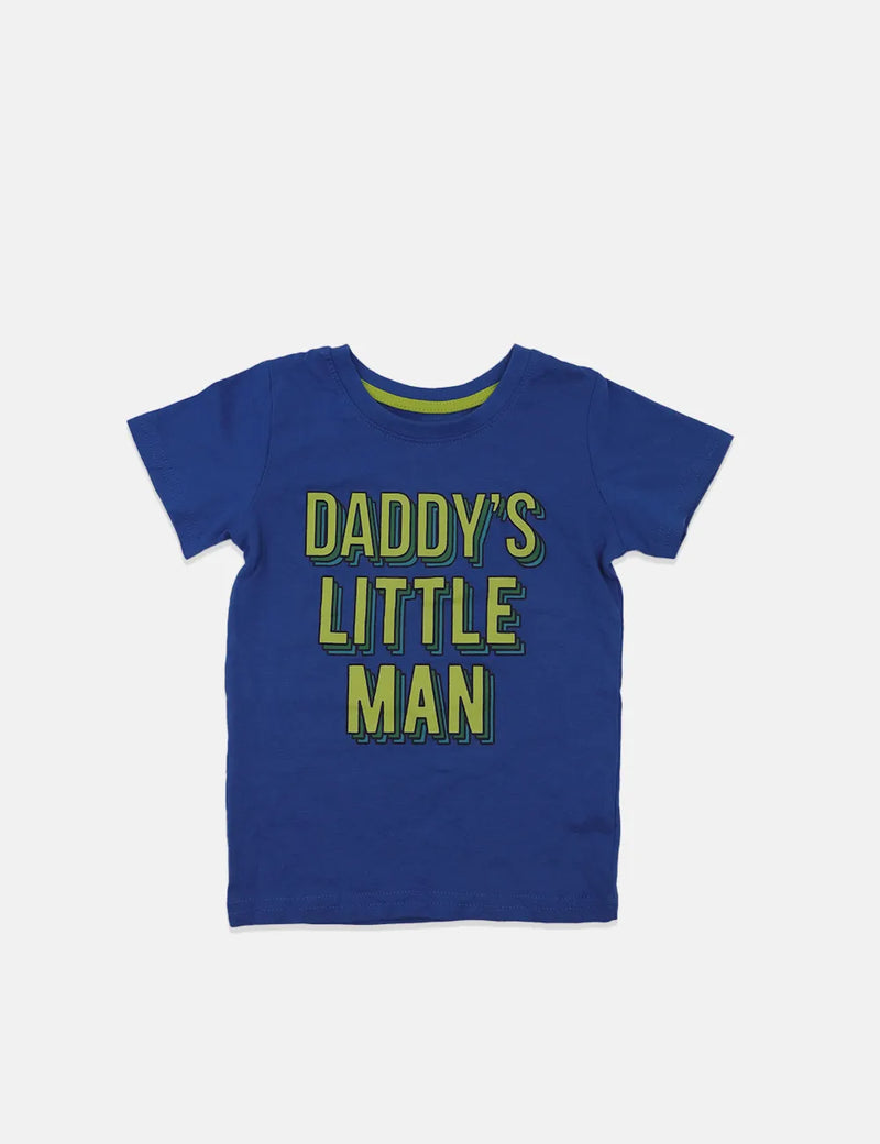 Primark Boy T-Shirt - Daddy's Little Man - Blue