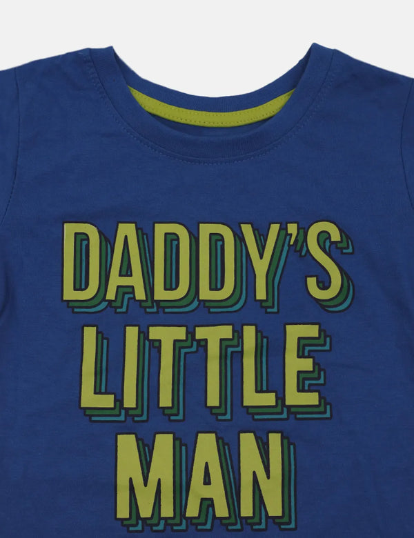 Primark Boy T-Shirt - Daddy's Little Man - Blue