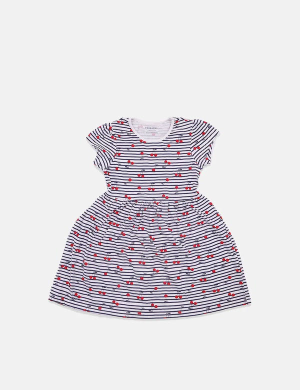 Primark Girl Frock - Red Berry - Black / White