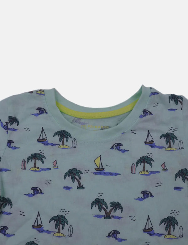 Primark Baby Boy T-Shirt - Cares - Sea Green