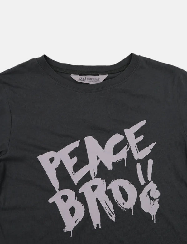 H&amp;M Boy T-Shirt - Peace Brove - Gray