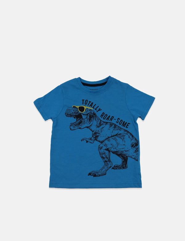 Primark Boy T-Shirt - Totally Roar-Some - Blue