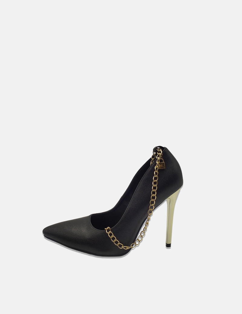 Shein Fashion women high heel and chain shoes