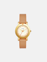 Tory Burch Ellsworth Watch, Luggage Leather/Gold-Tone, 36 MM