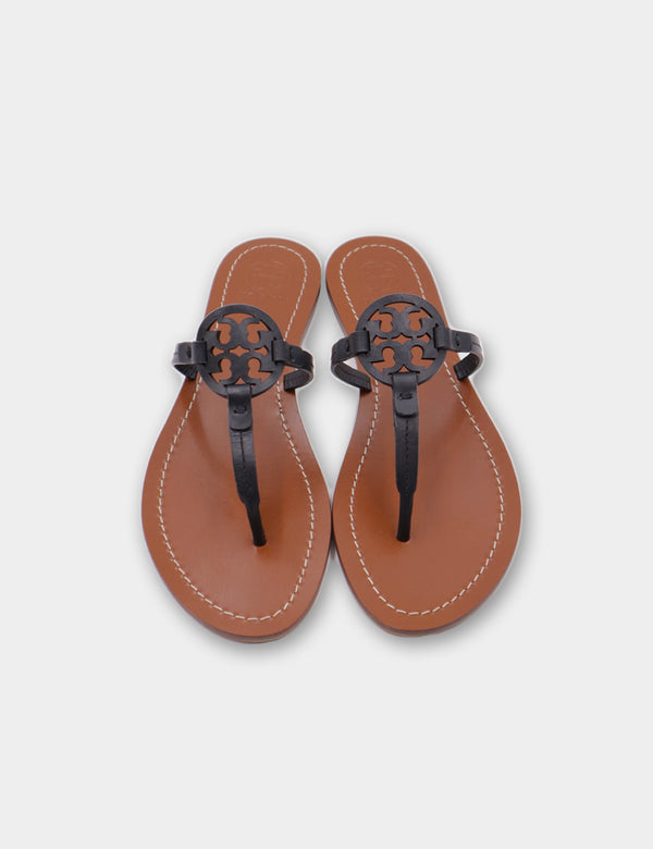Tory Burch Gabriel Flat Thong - Perfect Black