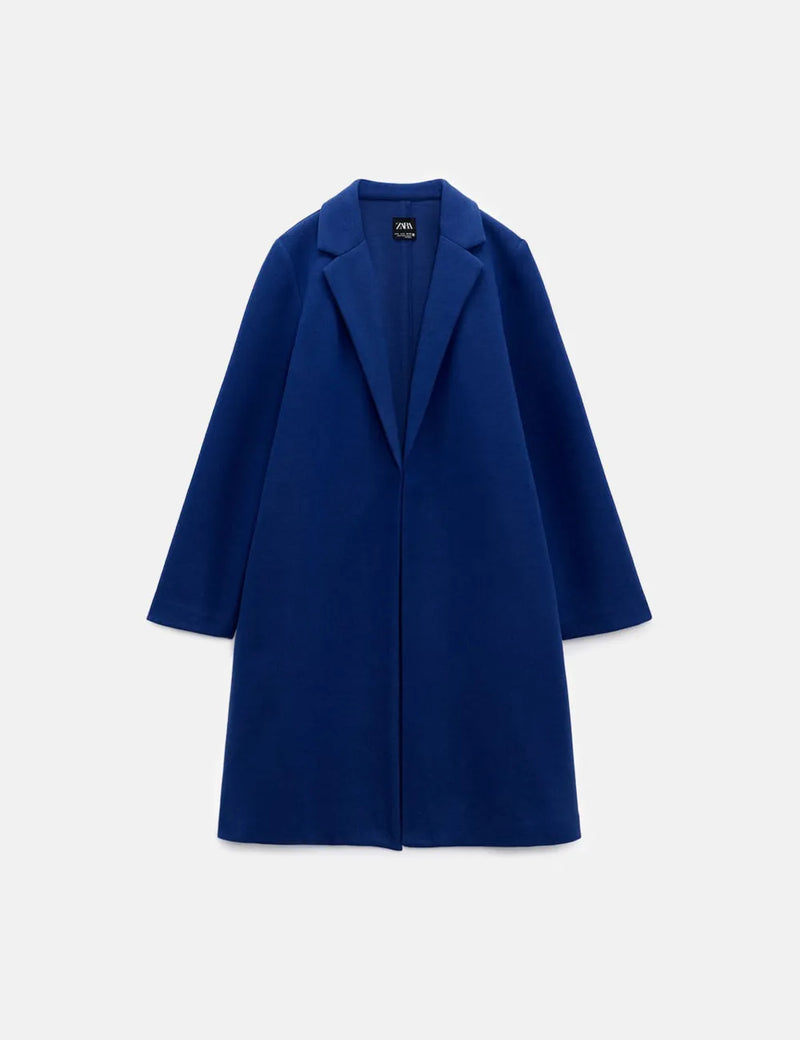 Zara Lapel Collar Coat - Main Image